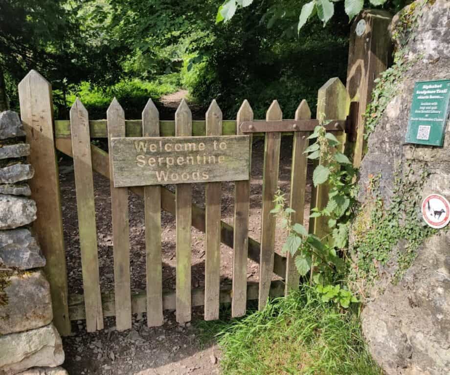 Serpentine Woods Alphabet Trail entrance