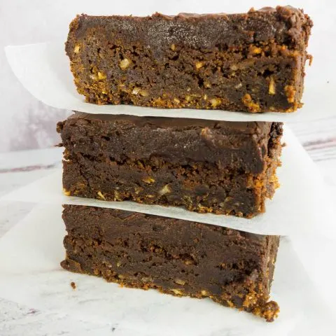 A chocolate brownie slice that’s rich and fudgy